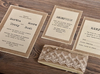 Rustic wedding invitations